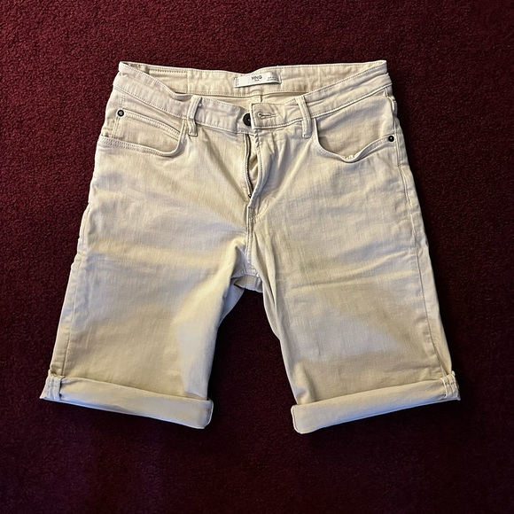 Men’s Mango Chino Shorts Khaki - Picture 1 of 4